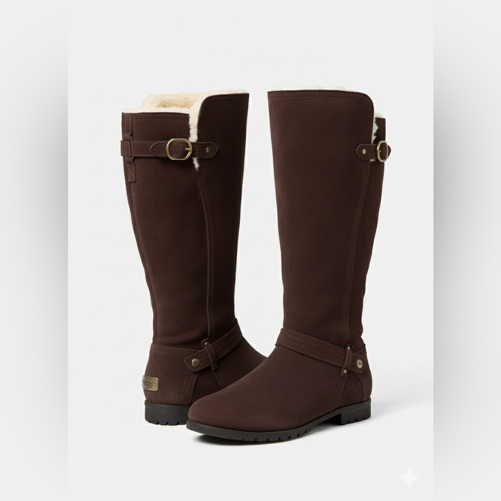 UGG Dark Brown Winter Boots - Picture 3 of 7